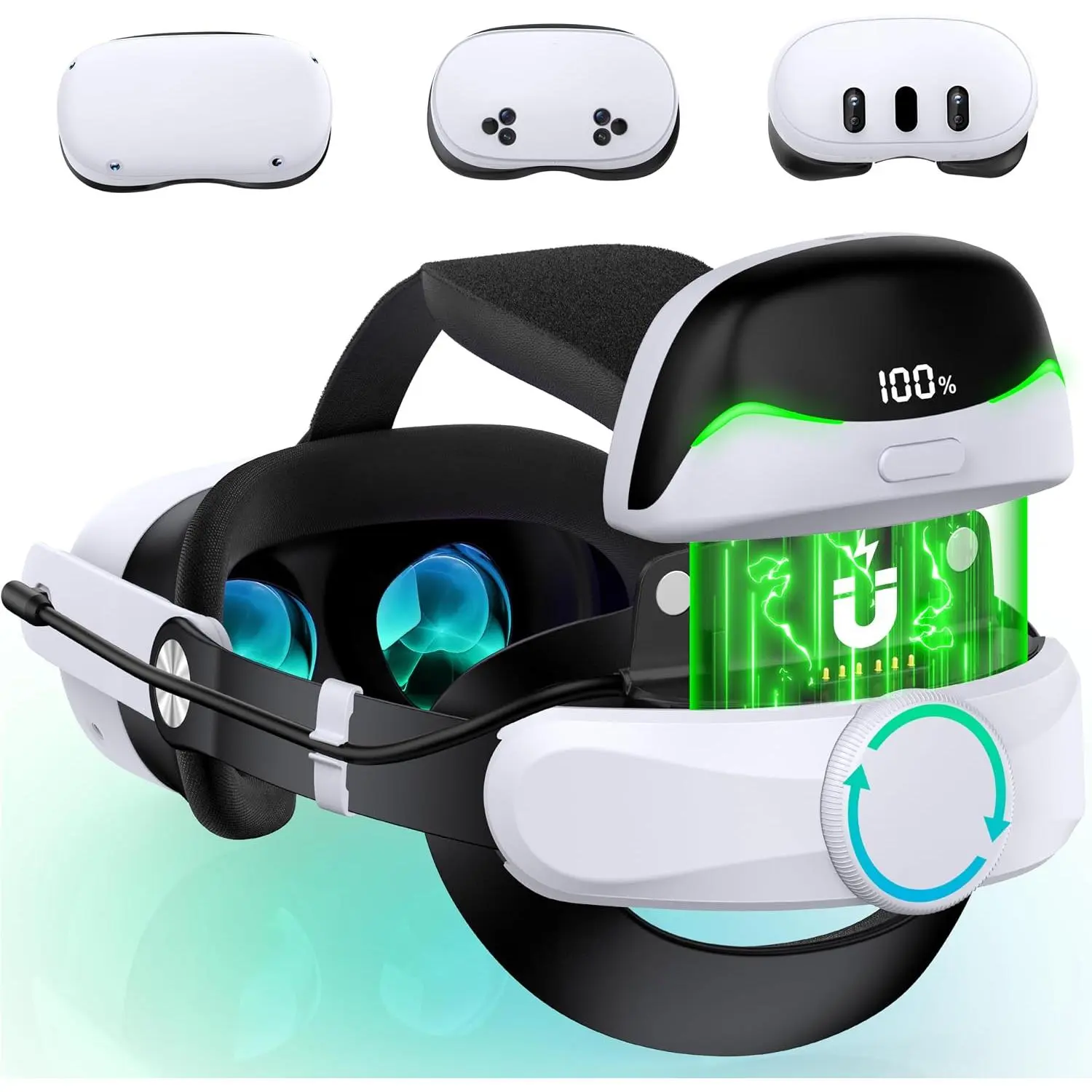 Straps for   3/ 3s/ 2 with  - Balanced & Extend 3H Time, Adjustment Dials  Comfort VR Gaming Consoles