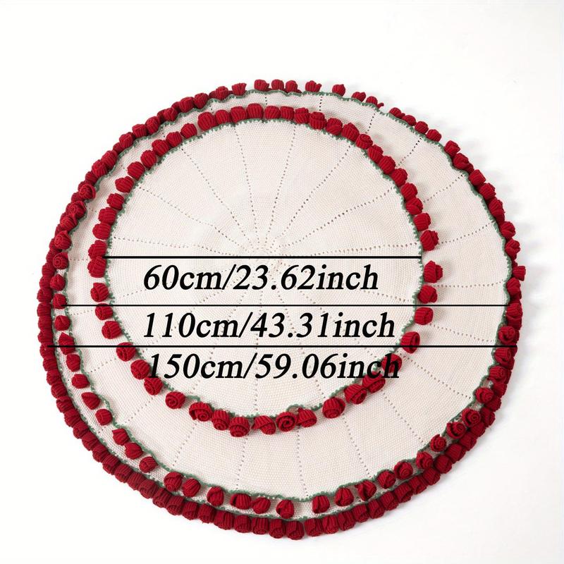 Rose Knitted Blanket, Rose Bouquet Blanket, Valentine's Day Mother's Day Nap Blanket, Sofa Bed Cover, Warm Soft Plush Blanket, Home Comfort Lightweight Travel Camping