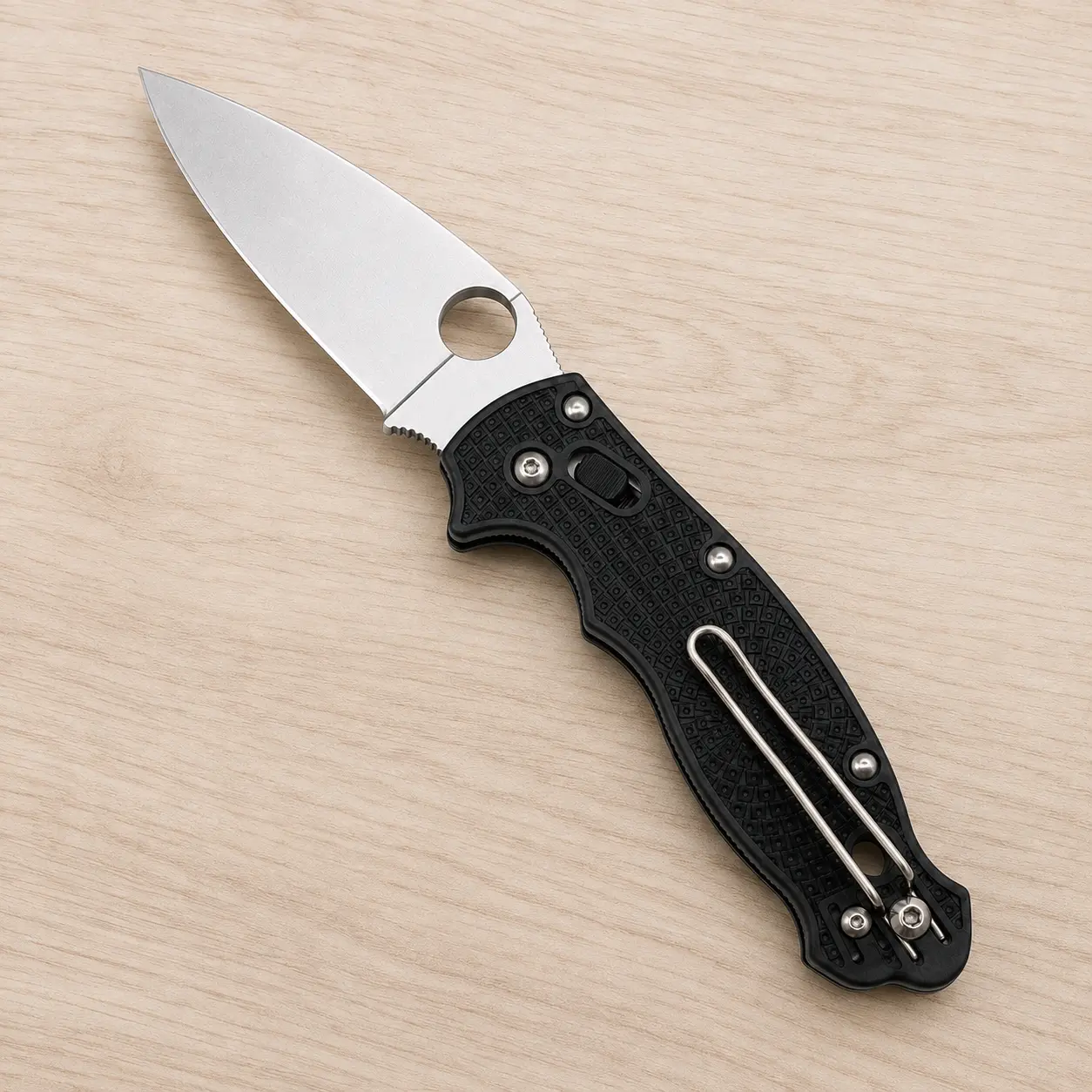Professional Utility Knife C101 - 3.37in Drop Point BD1N Blade, Button Lock, Secure FRCP Grip, Folding Knife for Work, Camping, Daily Tasks