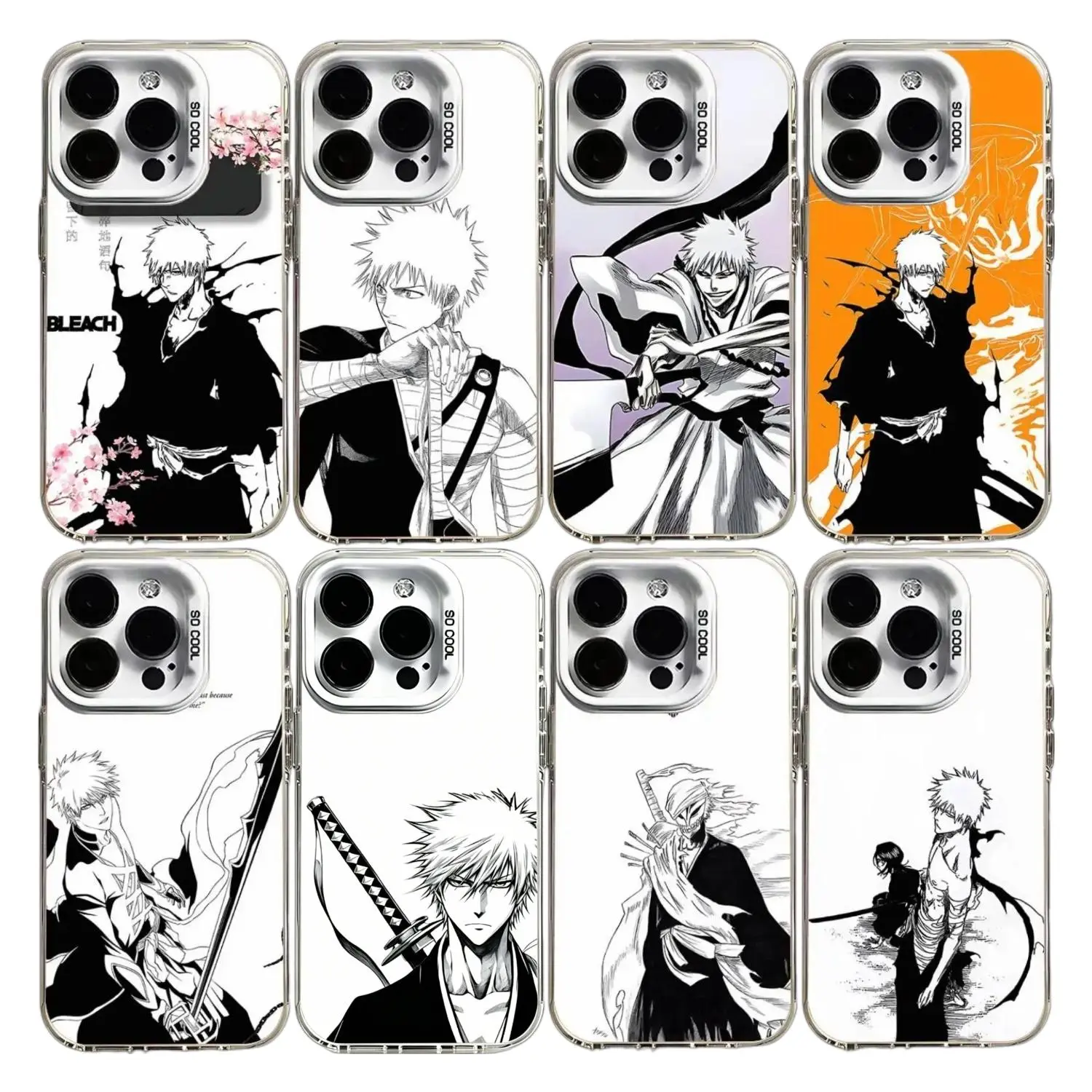 Bleach Kurosaki Ichigo Anime Phone Case For iPhone 17 Promax 16 15 14 13 12 11 Plus Pro Max 17Air and Samsung S26 S25 S24 S23 S22 S21 FE Plus Ultra - Anti Drop Full Perfect Aesthetic Printed Soft TPU Case