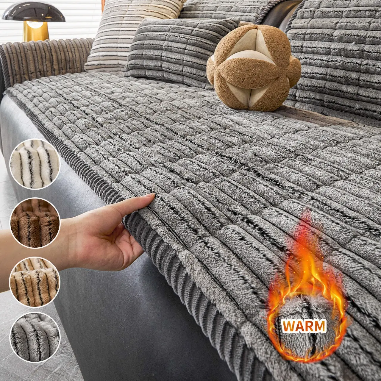 Classic Sofa Pad, Perfect for Home Sofas, Pet-Friendly, Thick and Warm, Easy to Clean, Non-Slip, Multi-Functional Couch Cushion