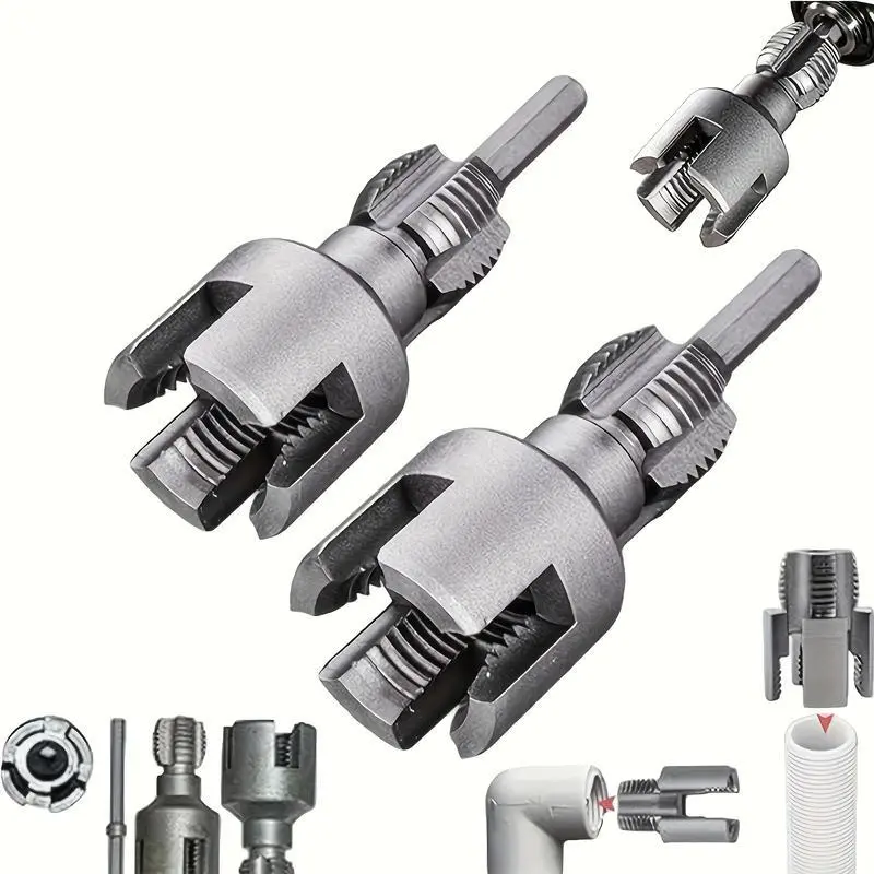 Alloy Steel Internal&External Pipe Thread Cutting Tool, Fits 1/2" PVC Piping & Plastic Pipes, Upgraded Thread Maker for Household Plumbing DIY Maintenance, Inches