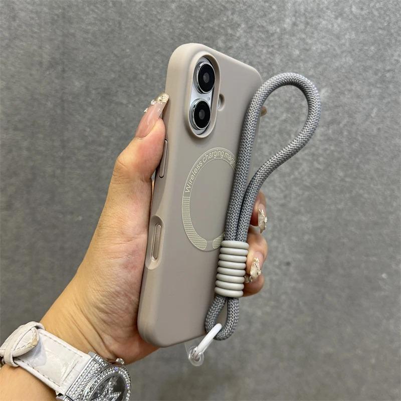 Magnetic Case with Wrist Strap| [Color] MagSafe Stand For iPhone11 iphone 12 -17 [Model]