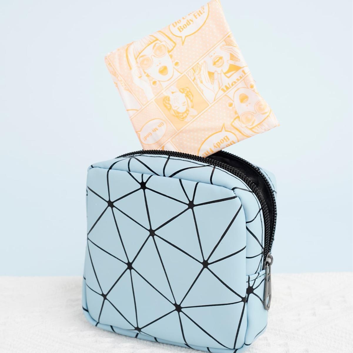 PU Leather Waterproof Organizing Bag, Jewelry Bag, Portable Monthly Bag, Women's Outdoor Sanitary Napkin Storage Bag