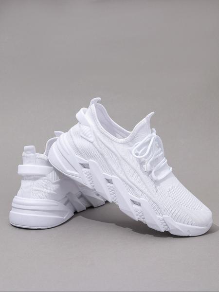 Men's Casual Sports Shoes, Shock Absorbing PVC Sole, Round Toe Low Top Design, All-Season Wearable, Comfortable & Durable