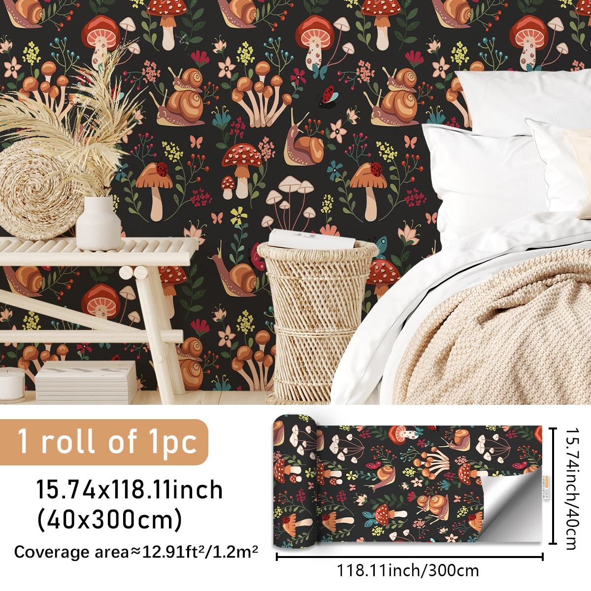 Deep Forest Pattern Wallpaper, Self-Adhesive Animal Wall Paper, Peel And Stick Wallpaper Designs, Waterproof Wear-Resistant, Bedroom Decor, Vintage Space, Furniture Refurbishment #GLOBAL PICKS