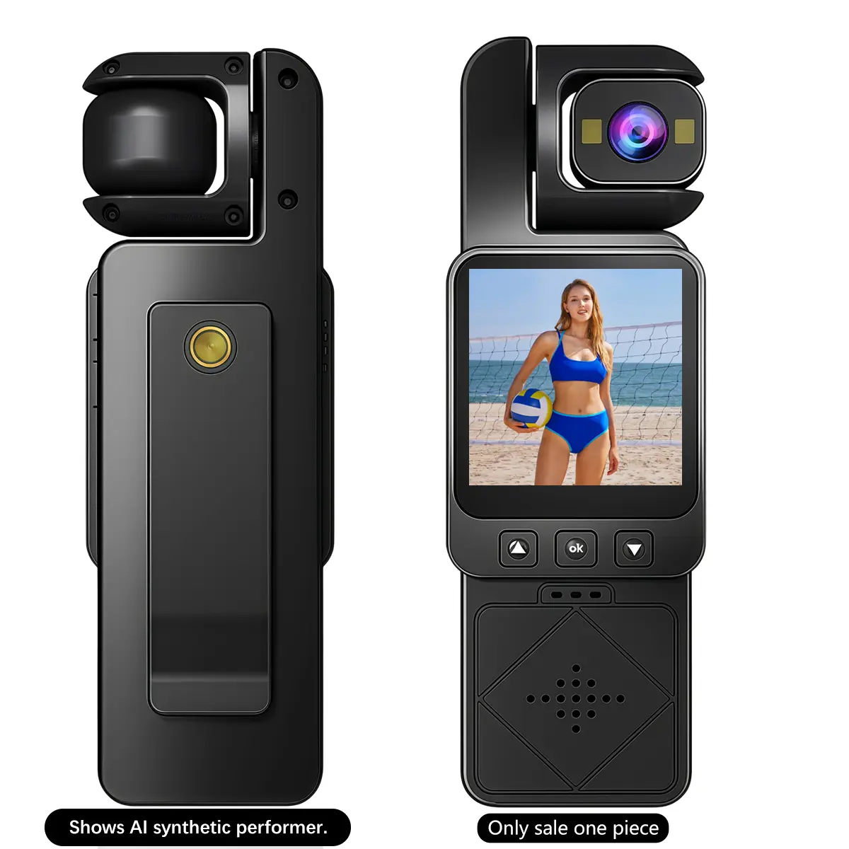 Night Vision Camera 1080P HD Mini Action Camera with Loop Recording WiFi APP Control 360° Rotating Lens Portable Pocket Camera Wireless Action Camera Video Camcorders