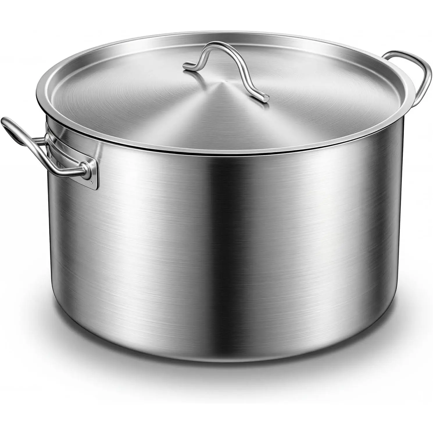 15-quart Stainless Steel Brazier Pan with Cover, Commercial Braising Pan with Lid, 3 Layer Composite Flat Bottom for Cooking and Browning Food Meat Vegetables