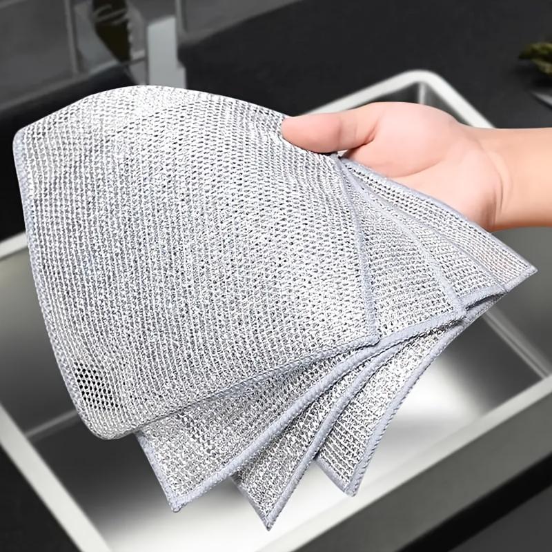 【48PCS ONLY $9.9】Magic Wipe Wire Dishcloths | No Odor Scratchless Kitchen Scrub Pads | Reusable Dish Towels for Stove & Sink
