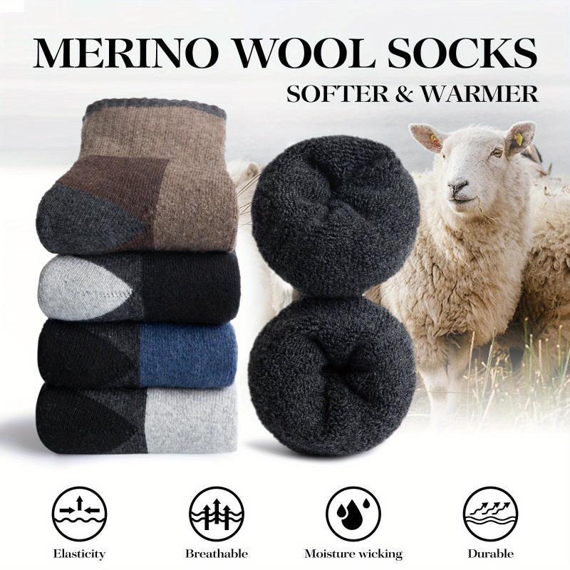 Merino Wool 20 Pairs Men's & Women's Hiking Warm Winter Round Neck Socks Thick Padding Moisture Wicking Knit Fabric Sports Stockings Tubesocks SpringStatements