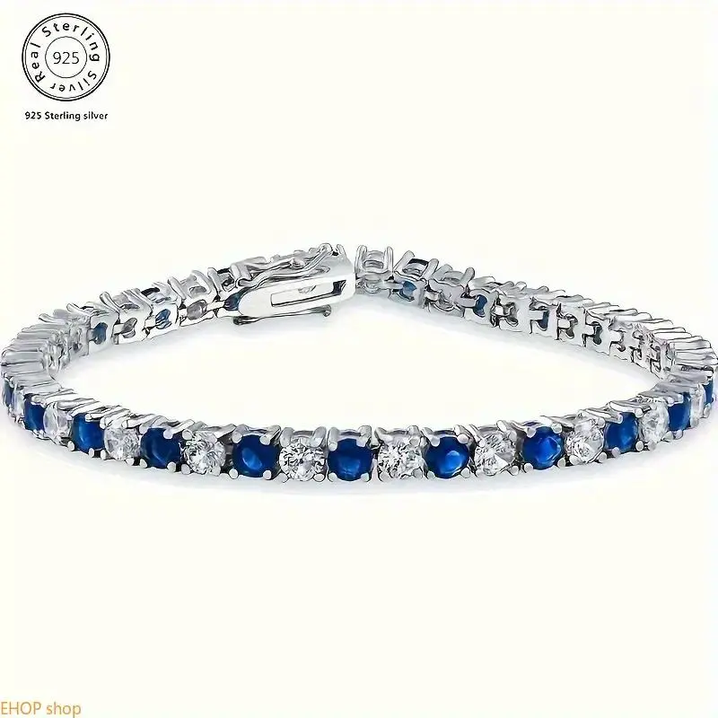 One luxurious Italian 925 silver 5A CZ bracelet, meticulously crafted by an Italian designer and handcrafted, is a perfect anniversary gift suitable for various occasions such as banquets bangle healing  jewelry popular gift