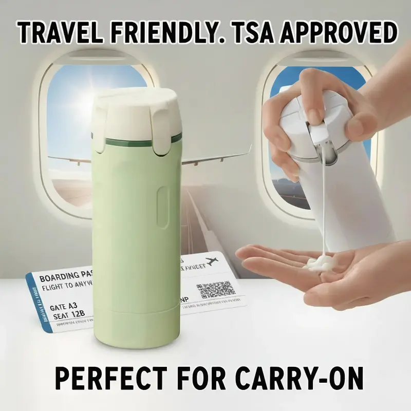 4-in-1 10ml Premium Eco-Friendly Refill Bottle with Lid, Reusable Cosmetic Luggage Organizer for Shampoo, Body Wash, Compact Portable Home Storage with Leak Control for Travelers Makeup White