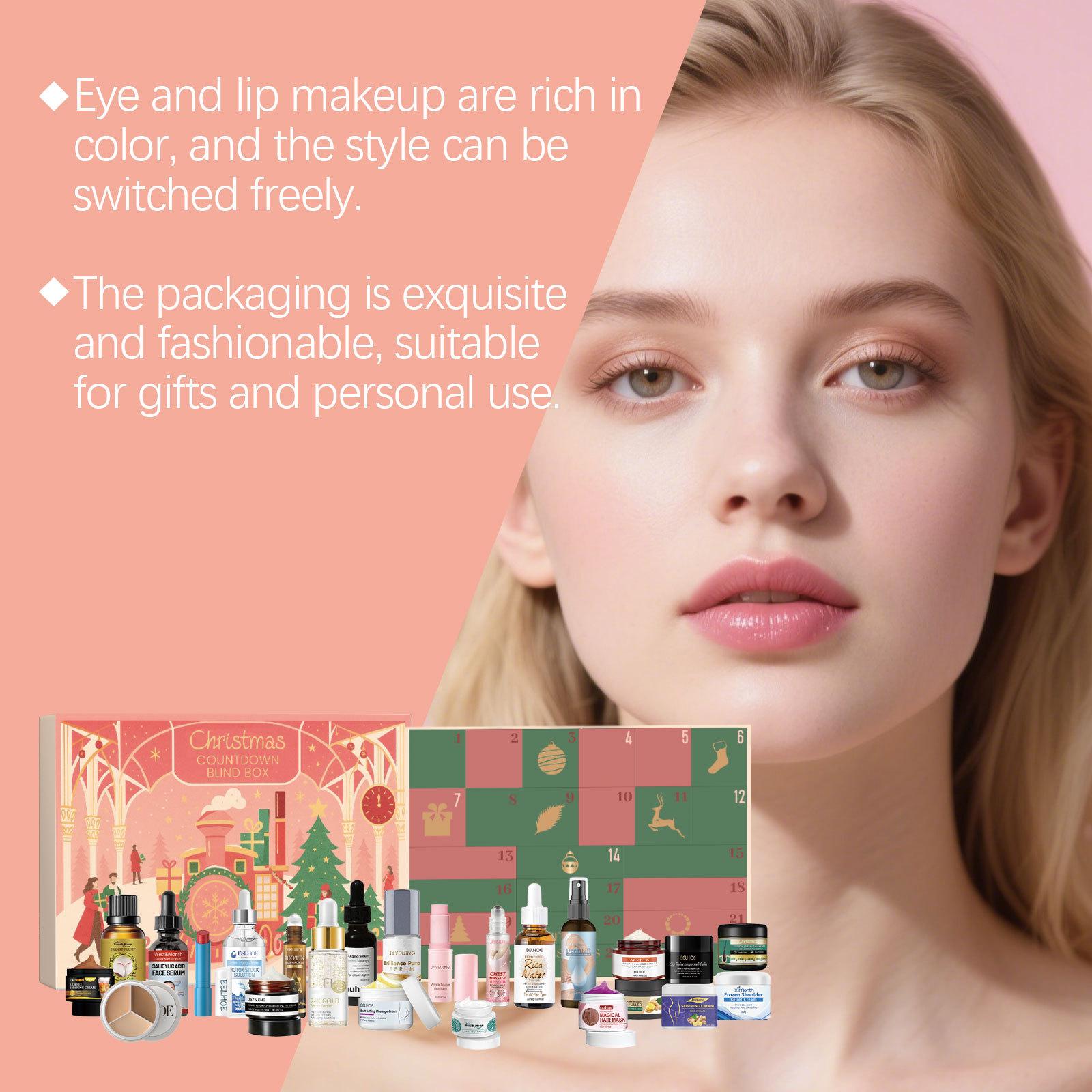 TikTok hit product - Christmas makeup set. Makeup Palette Set. Hydrating and moisturizing skincare makeup. Multiple combinations. Gift idea for surprise gifts. The best gift for girls.