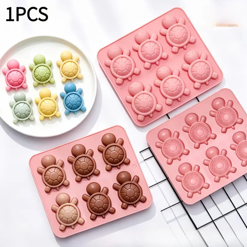 Soft candy mold - sea turtle chocolate candy mold - turtle-shaped ice cubes - marine animal jelly - wax resin soap mold, suitable for baking desserts, cakes, and decoration.