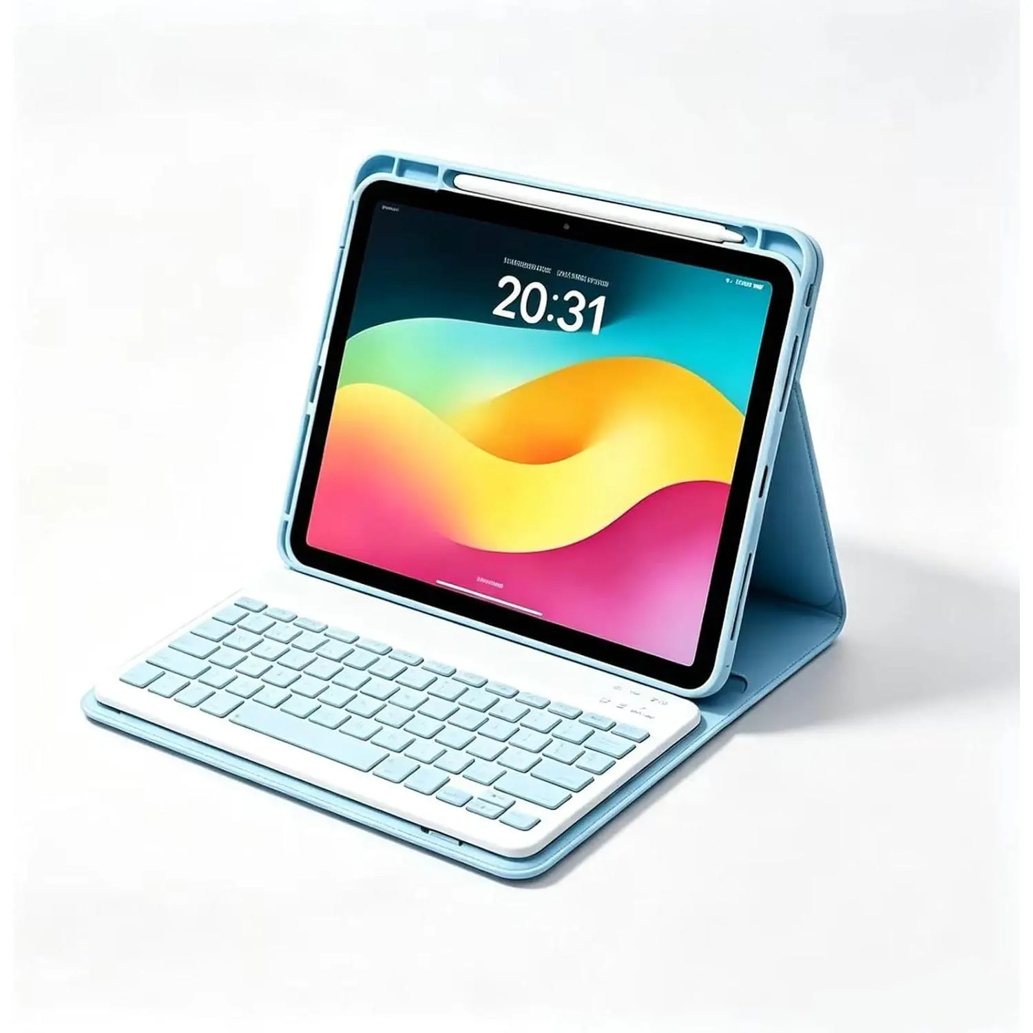 Case for iPad (A16) 11th Generation 11 Inch 2025/iPad 10th Generation 10.9 Inch 2022|-in Pencil Slot · Slim Trifold Stand · Full |Sky Blue
