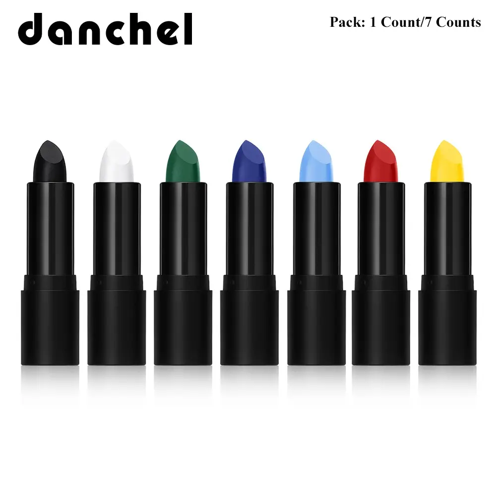 danchel Creative Face & Body Paint Stick, Body Makeup, Highly Pigmented, Smooth Blending, No Clumping, Safe & Non-Toxic, Portable for On-the-Go, Ideal for Cosplay, Sports, Parties & Festivals