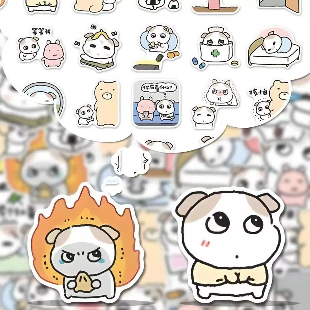 48 Cute Puppy Waterproof Stickers, Automotive Decals, Car Water Bottle Luggage Phone Laptop Decals, Korean Style Adorable Stickers, 48 Pieces Set, Universal Car Sticker