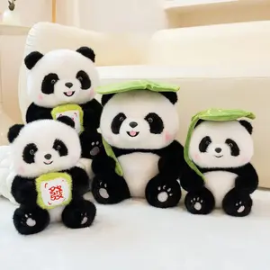 Chubby Panda Plush Toys Soft Stuffed Doll Lotus Leaf Panda Pillow Room Decoration Sofa Cushion Children Nice Gift