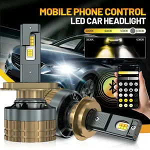 9005 LED Headlight Bulb, Bluetooth-compatible APP Control, 180000lm Color Temperature, H4/h7/h1/h11 Standard, Car Dedicated LED Light Bulb