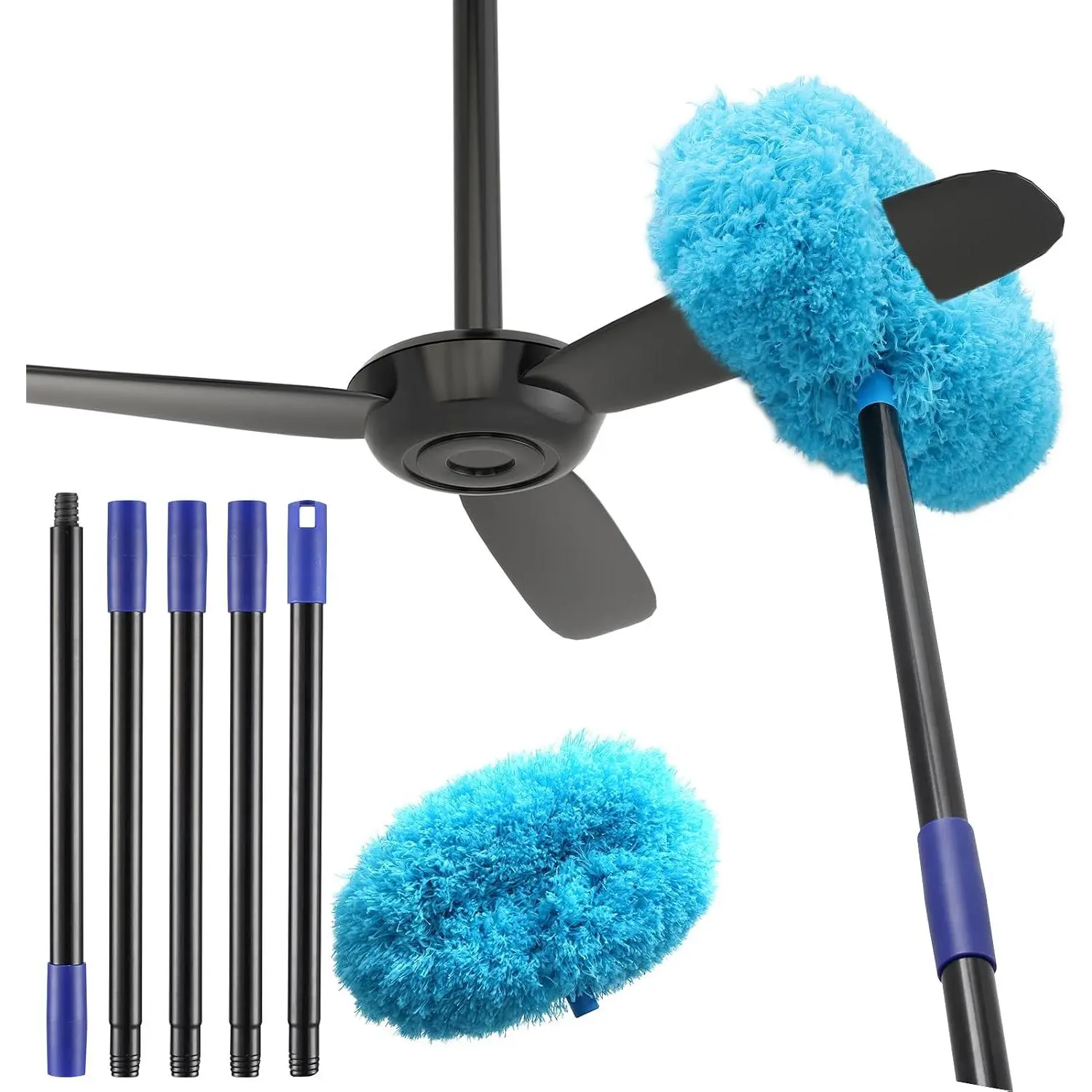 Ceiling Fan Cleaner Duster 7 Ft, Fan Duster for Ceiling Fan , Removable Ceiling Fan with Long Pole,  Ceiling Cleaner for High Ceilings, Fans, Furniture, Blinds