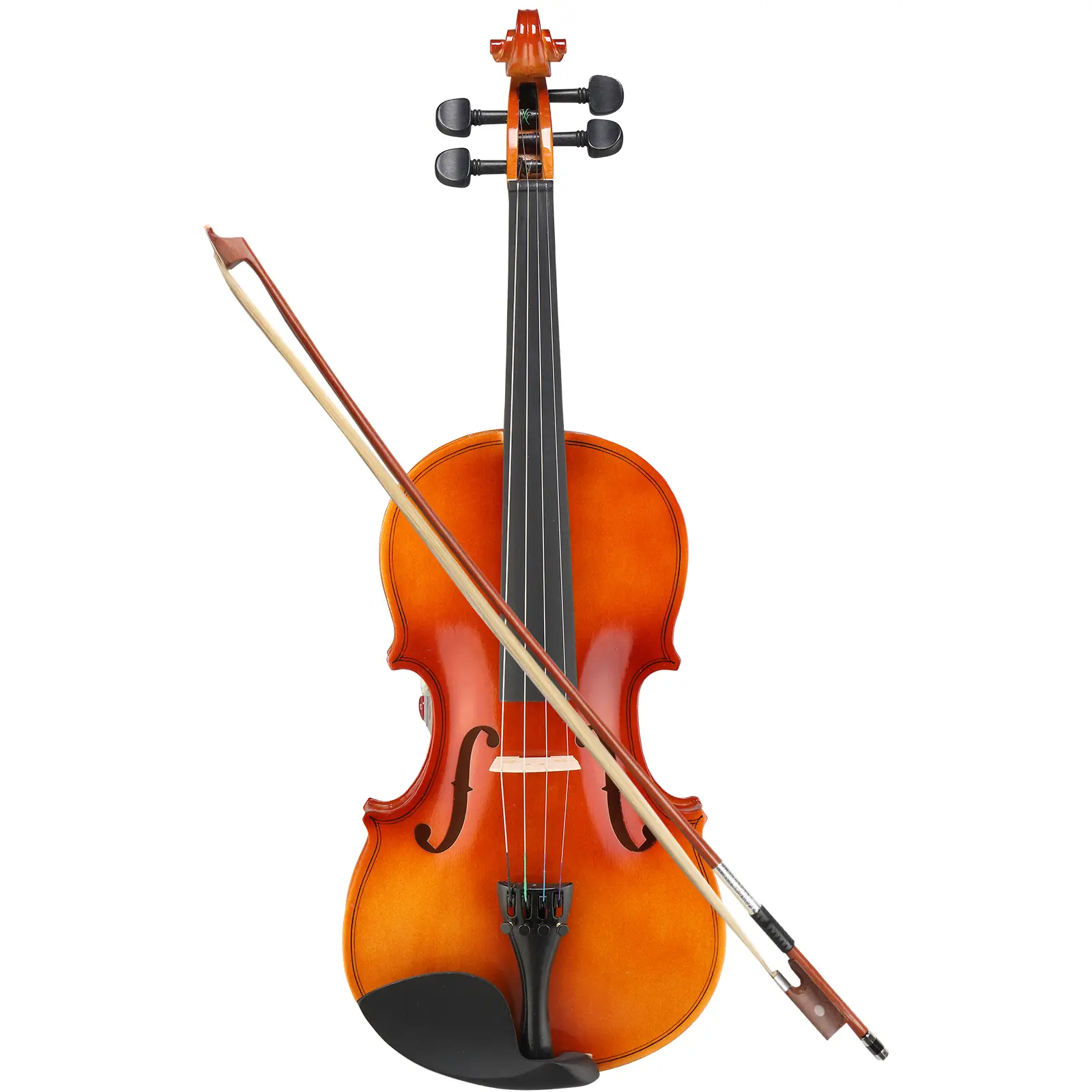 GV100 1/8 Acoustic Solid Wood Violin Case Bow Rosin Strings Shoulder Rest Natural