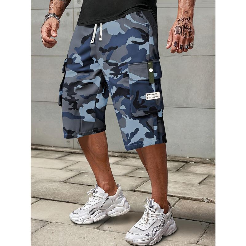 Men's Casual Camouflage Workwear Shorts, Multi Pocket Style Regular Version, Machine Washable Durable Fabric, Suitable for Outdoor and Daily Wear, Safe Pocket Clothing