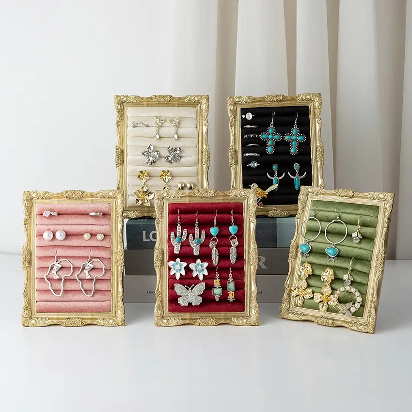 New Resin Jewelry Display Rack, Ear Studs Ring Organizer, Jewelry Showcase Stand, Live Streaming Props, Street Stall Decor, Wholesale
