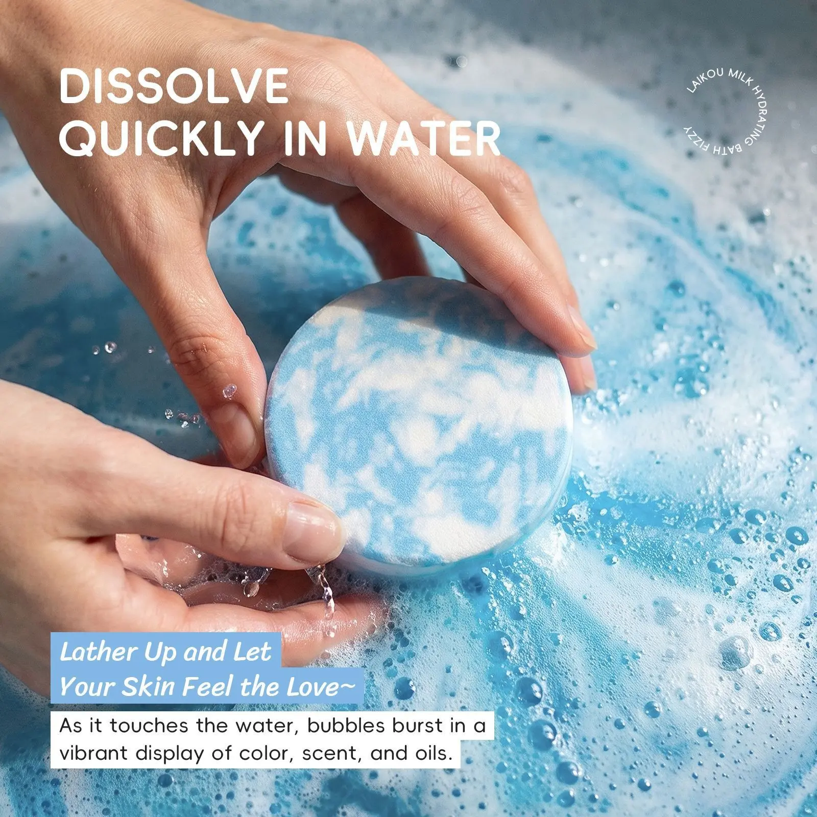 Milk Moisturizing Bubble Bath Ball 80g, Rich Foam Relaxing Home Spa Bath Salt, Gentle Nourishing Smooth Skin, Fragrant Bath Ball Drop one in your tub for an explosion of creamy bubbles and soothing fragrance. Leaves skin silky soft while melting away dail