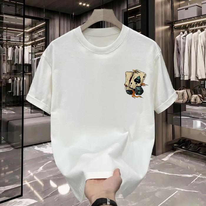 Premium Heavyweight Cotton Men's Short-Sleeve T-Shirt - 2026 New Summer Bestseller: Trendy, Casual Crew Neck Tee