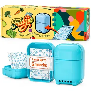 The Fridgie! Produce Saver - Drastically Extends the Life of Your Fruits & Veggies - Ethylene Gas Absorber - Lasts 6 Months - Slows Ripening, Reduces   & Preserves Produce - Blue