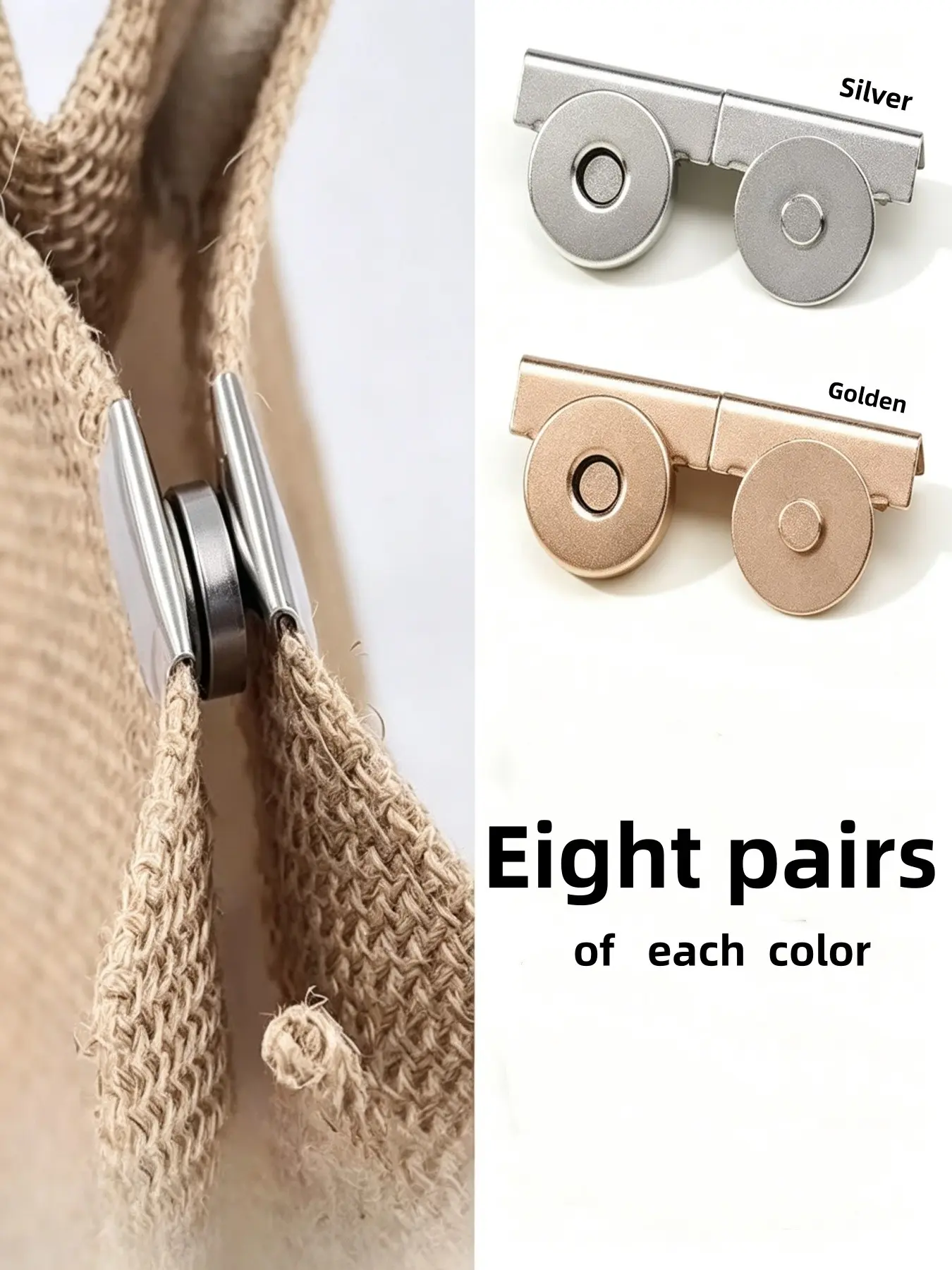8 Pairs Strong Magnetic Closures, Sleeve Buttons, Leather Bag Hooks, Seamless Installation, DIY Craft Accessories, Window Decor Items