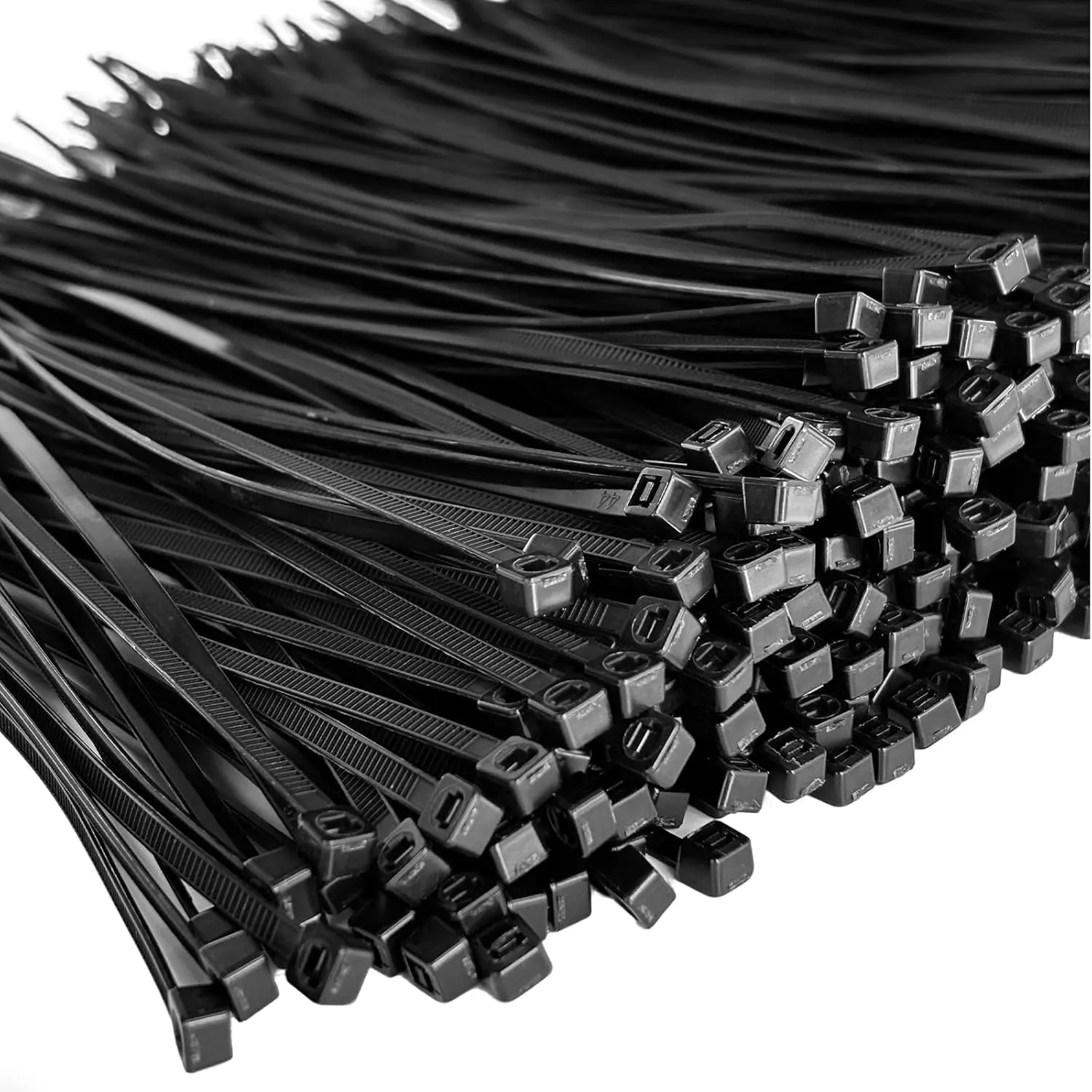High-Strength Plastic Strip Cable Ties, 150-Pack 8in Black, 40lbs Tensile Strength, for Home Improvement Electrical Wires & Cables Installation, Ideal for Outdoor DIY Users