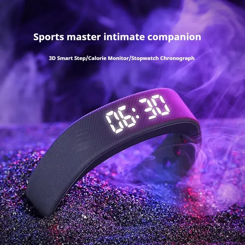 Unisex 24/7 3D Sports Step and Time Tracking Watch—Large Luminous Display, Step and Time Tracking, Calorie Counting, USB Direct Charging with Long Battery Life, Silent Vibration Alarm—An Affordable Gift for Couples or Friends and Family