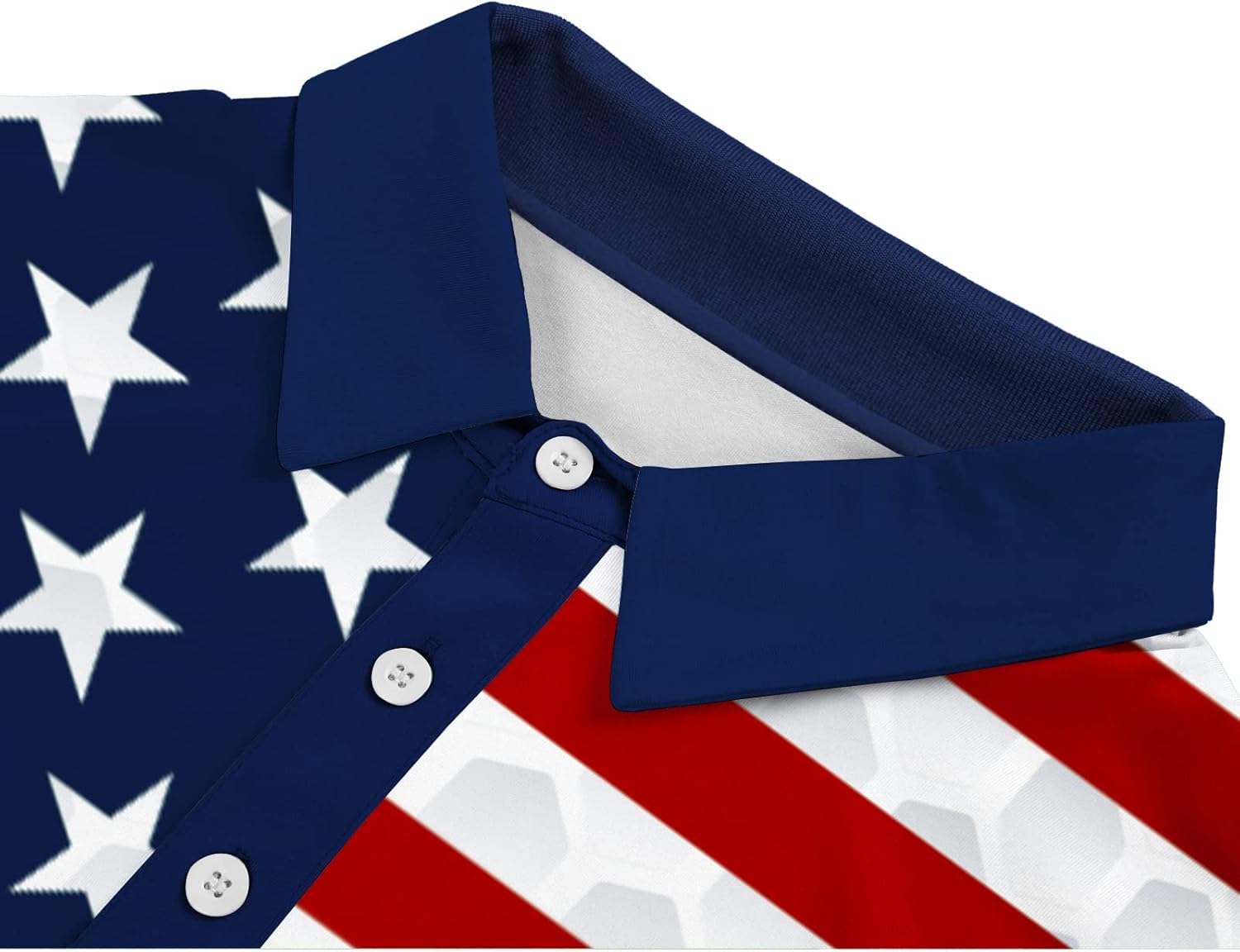 Men's Patriotic Polo Shirts Moisture Wicking Short Sleeves 4th July American Flag Golf Tennis Shirt Casual T-Shirt