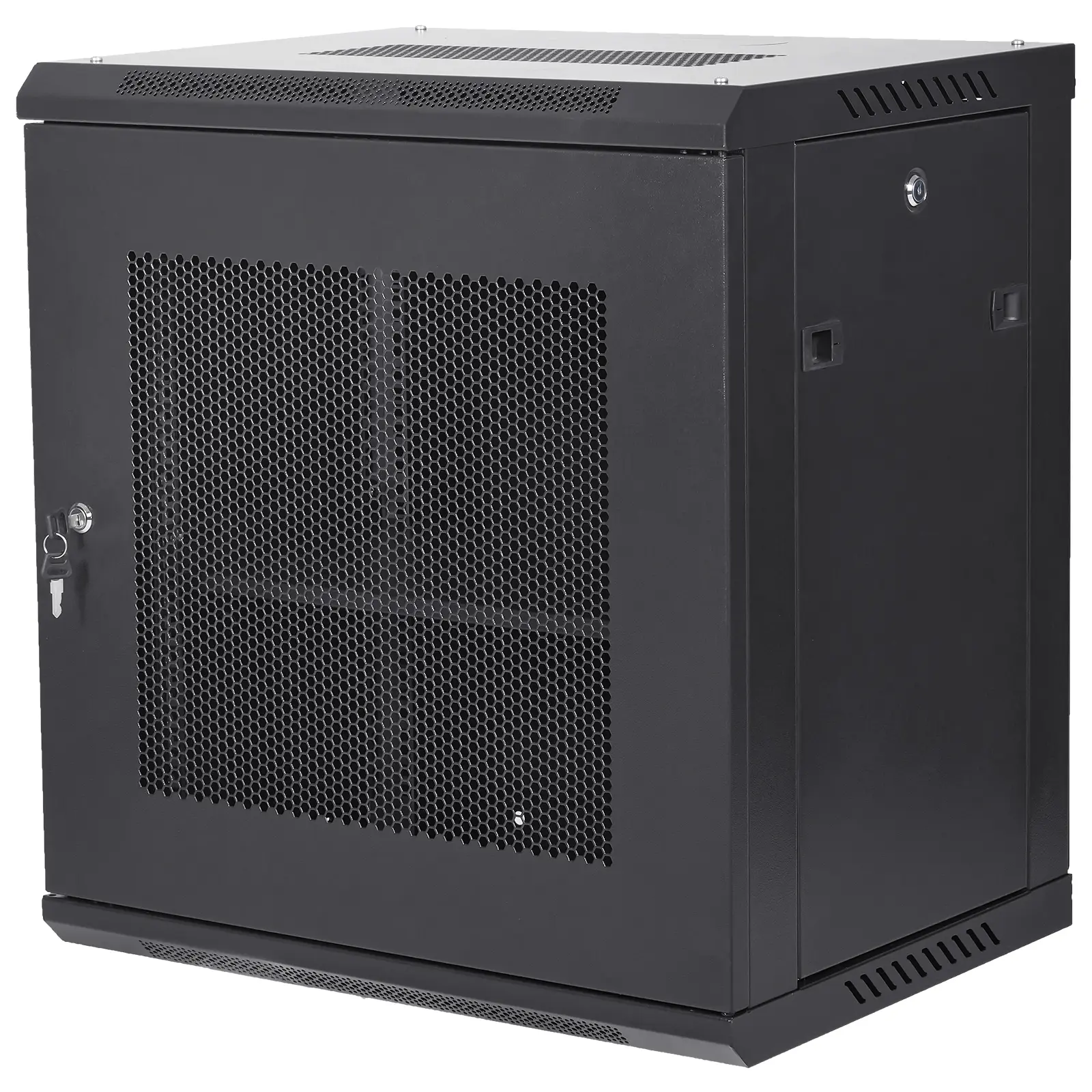 12U Wall Mount Server Cabinet, 15.5'' Depth, Network Rack Enclosure, Supports up to 200 lbs, Secure Locking System, Ideal for IT Hardware, Audio/Video Components