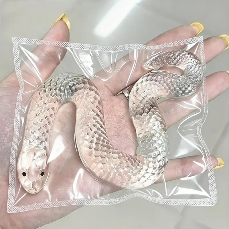 Realistic Snake Stress Relief Toy, Transparent Flexible Snake, Prank & Release Pressure, Perfect Holiday Gift, Fun Bending Snake Plaything, Stress Relief Squishy