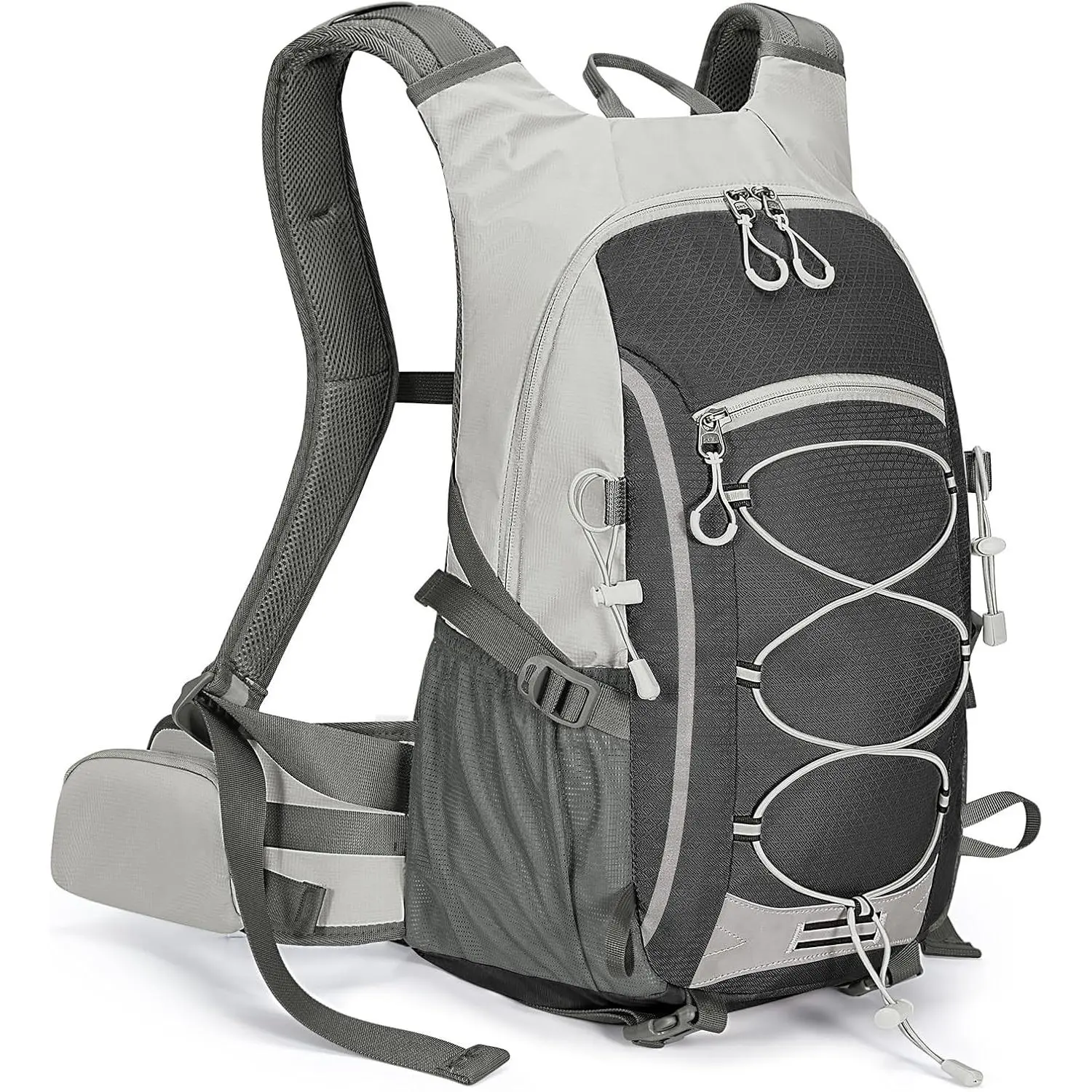 Functional Hiking Backpack 30L, Lightweight Water-Repellent Unisex Pack with Raincover and Wet-Dry Pocket for Camping & Travel, Adjustable