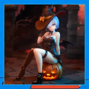 New 18cm Re:Zero Rem Halloween Magic Night Enchantress 18cm Anime Figure Statue Desktop Decoration Gift