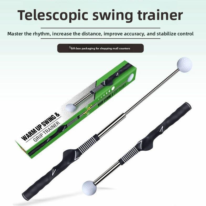 Telescopic Golf Swing Trainer - Swing Posture Aid & Training Stick (Ambidextrous / Universal for Left & Right-Handers)