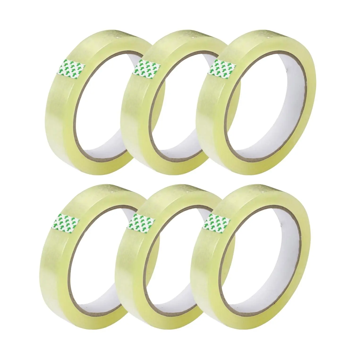 Clear Tape, 1 inch x 217 ,  Transparent  Wrap Tape for , Office, 6 Rolls, 3" Core |  Transparent Shipping &  Wrap Tape - For  and Office Use