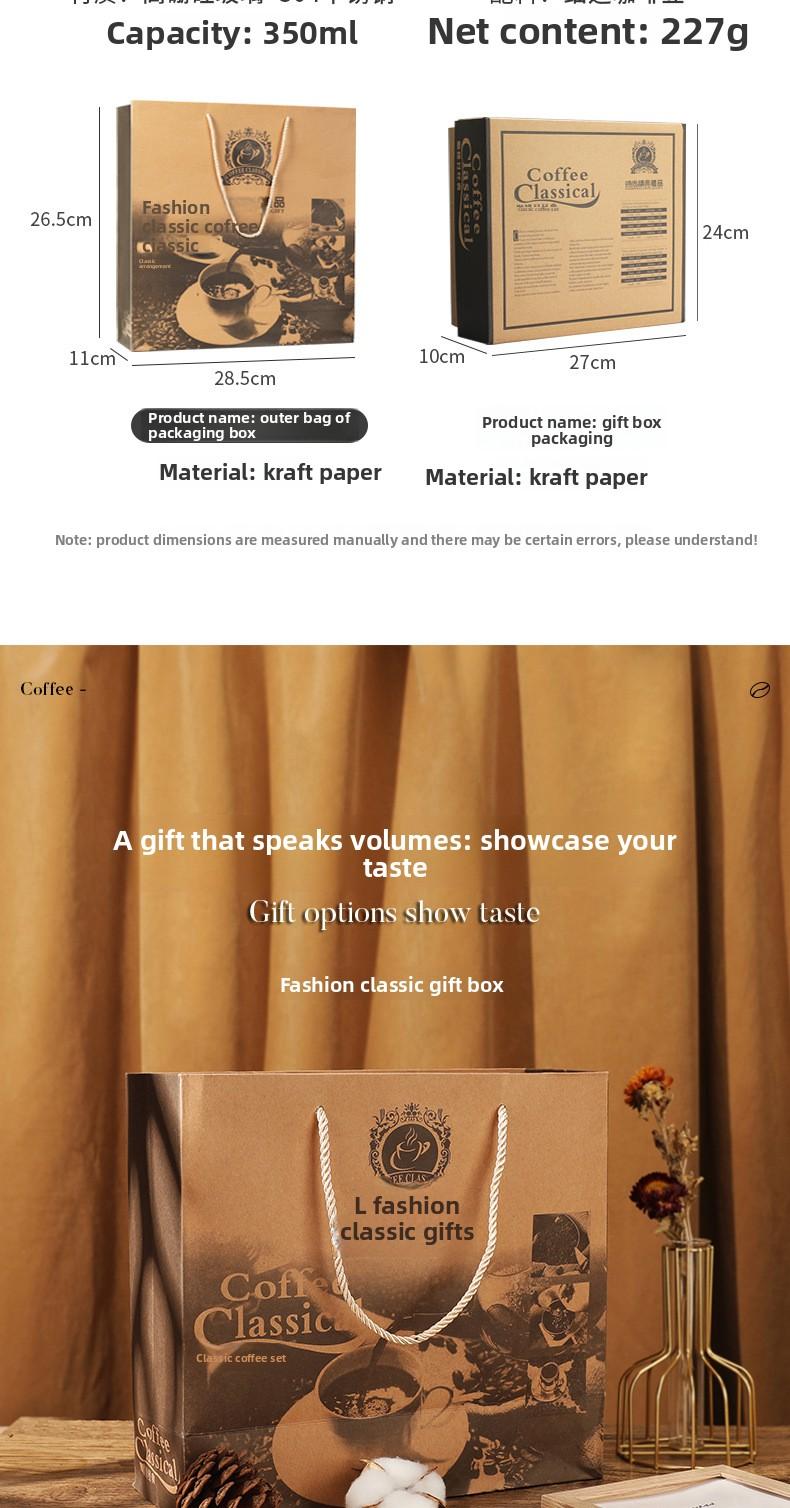 Hand-cranked coffee grinder gift set, grinder and French press pot set, coffee utensils for promotional gifts