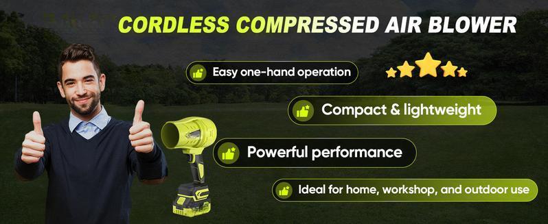 Cheetah 48V Max Cordless Leaf Blower – Includes 2x 3.0Ah Batteries, Turbo Handheld Blower for Lawn Care, Car Drying & Outdoor Cleaning (Lightweight Design)