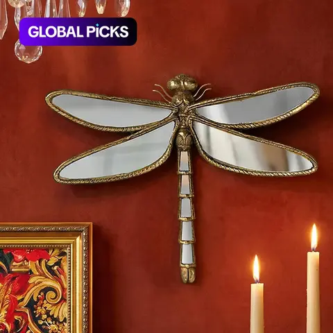 Vintage Resin Dragonfly Wall Hanging Decor, Decorative Wall Art, Artistic Home Decor, Insect-Themed Wall Art, Decoration for Home or Hotel, Decoration Items, Insect Museum Gift #GLOBAL PICKS