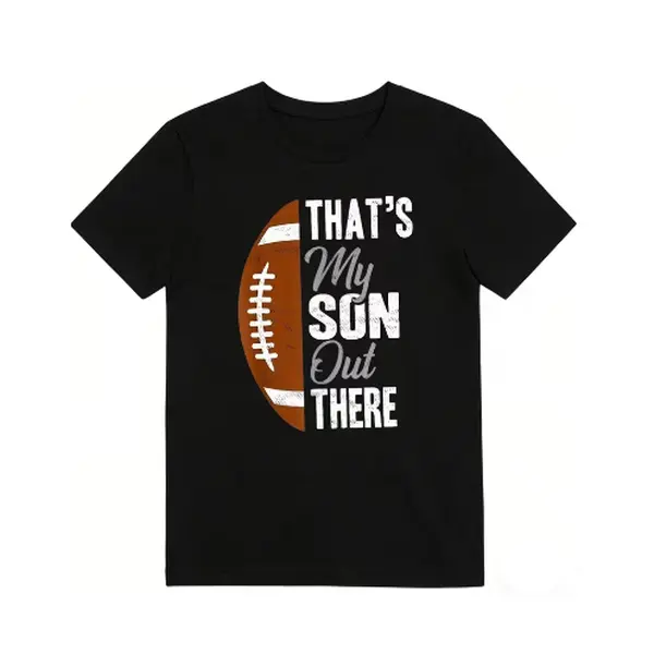 Men'S Football Dad T Shirt That'S My Son Out There American Football Fan Apparel   Comfort Fit Crew Neck Short Sleeve Shirt for Game Day