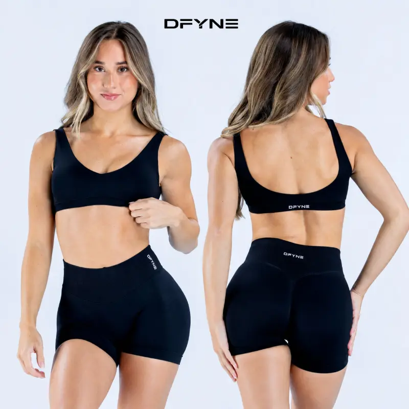 DFYNE High Support Seamless Sports Bra U-Shaped Back Padded Gym Running Yoga Bra for Women, Sports Bra For Women