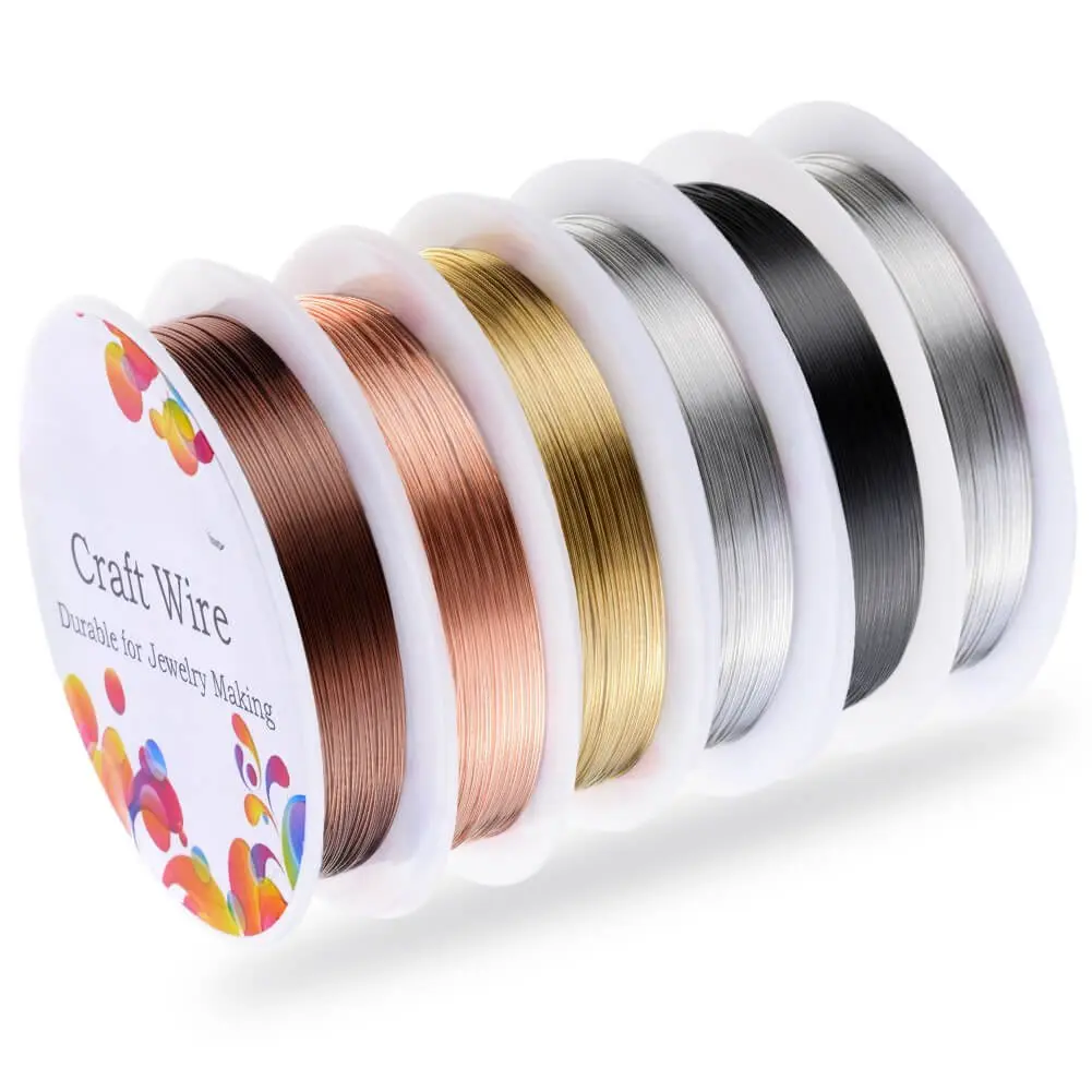 6 Pack  Beading Wire for  Making Supplies and Craft (24 Gauge)