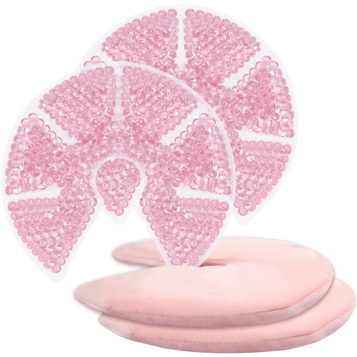 Hot/Cold Breast Gel Ice Packs Breast Cooling/Heat Pads Relief for Breastfeeding, Nursing Pain, Mastitis, Engorgement, Swelling, Plugged Ducts| Boost Milk Let-Down & Production,2 Pack (Pink)