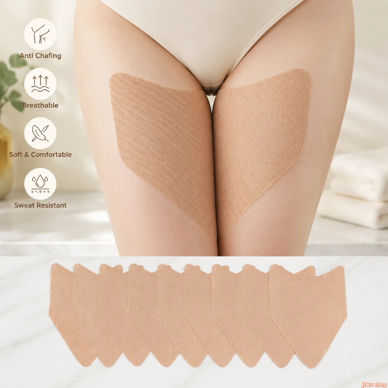 20Pcs Anti Chafing Thigh Patches Inner Thigh Invisible Anti Friction Tape Soft Skin Friendly Protective Strips for Women homedecor