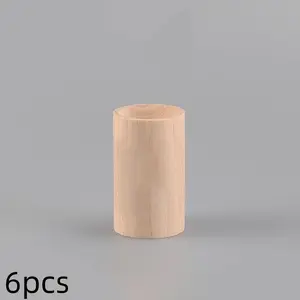 6 Counts Charcoal Wooden Diffuser, Best Hand-Crafted Wick Essential Oil Diffuser made of eco-friendly wood