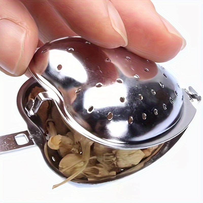 Heart Shaped Stainless Steel Tea Filter, 2pcs Simple Modern Flower Tea Brewer, Drinking Accessories for Home Dinning Room Picnic
